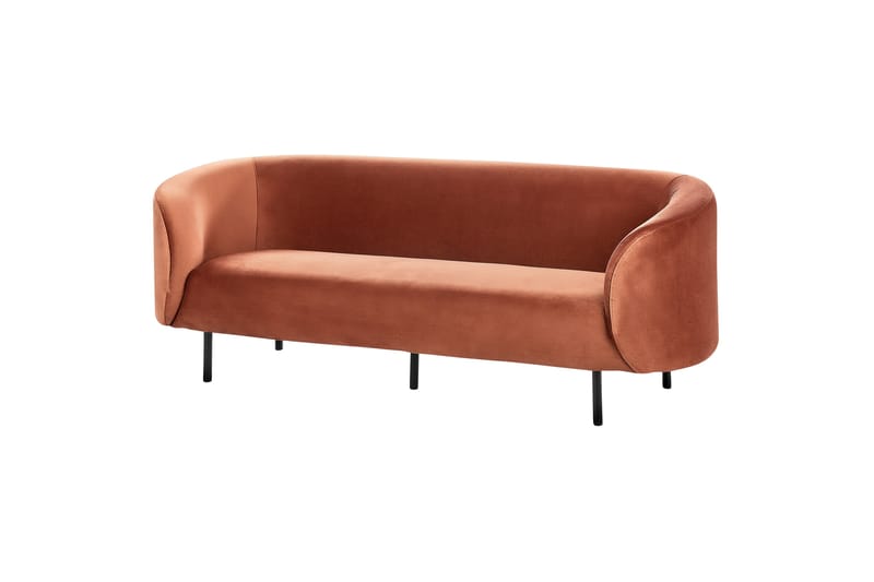 Tuka Sofa 3-seter - Svart/Oransje - Møbler - Sofaer - 3 seter sofa