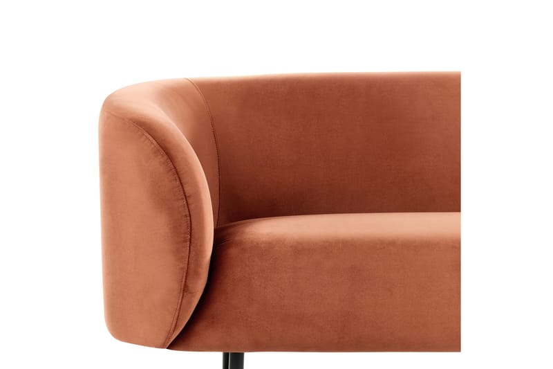 Tuka Sofa 3-seter - Svart/Oransje - Møbler - Sofaer - 3 seter sofa