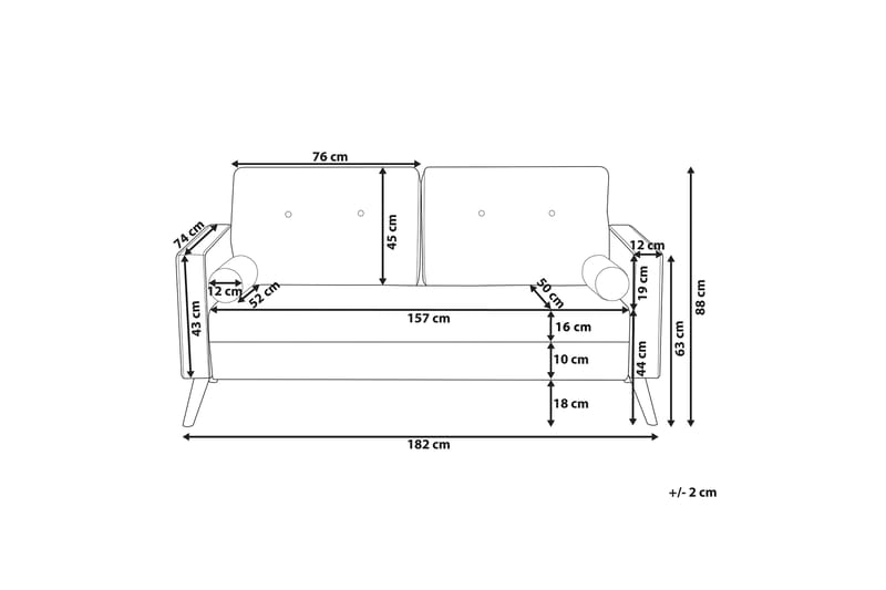 Tulsi Sofa 2-seter - Grønn - Møbler - Sofaer - 2 seter sofa