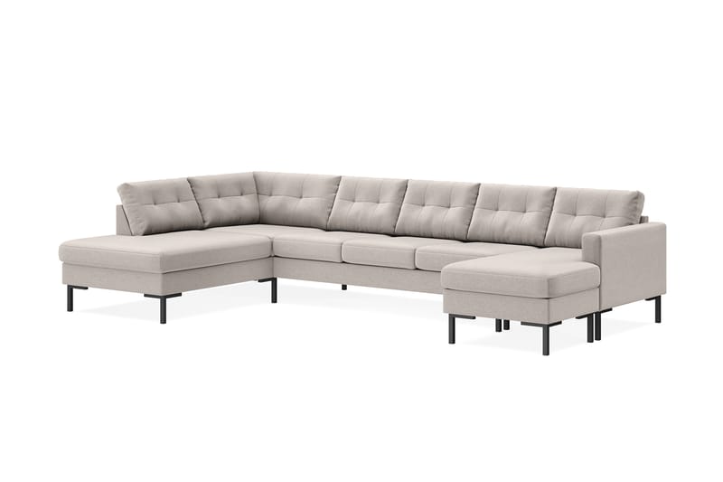 5-seters U-sofa Divan Høyre Frillestad - Beige - Møbler - Sofaer - U-sofa