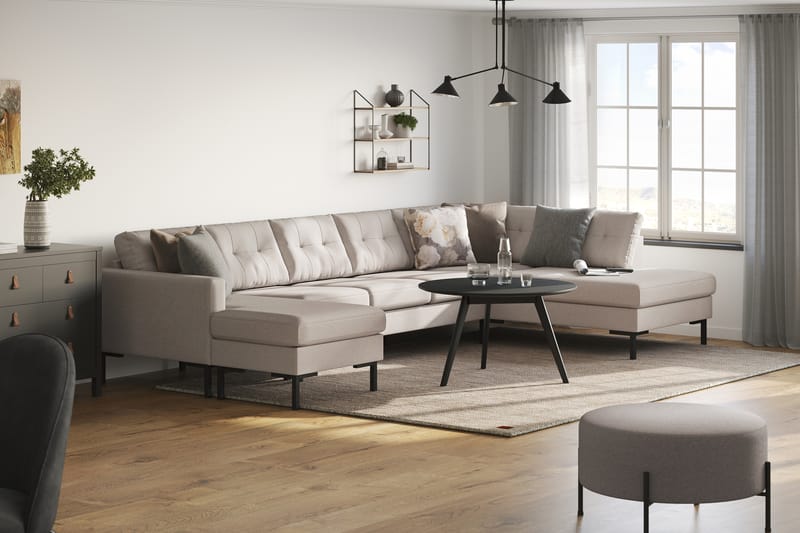 5-seters U-sofa Divan Venstre Frillestad - Beige - Møbler - Sofaer - U-sofa