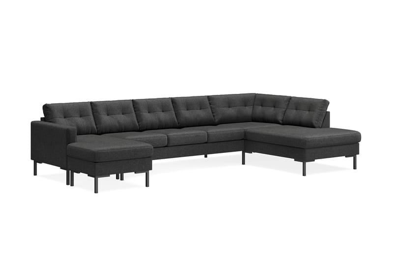 5-seters U-sofa Divan Venstre Frillestad - Mørkegrå - Møbler - Sofaer - U-sofa