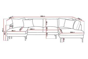 5-seters U-Sofa Menard - Beige - Møbler - Sofaer - U-sofa