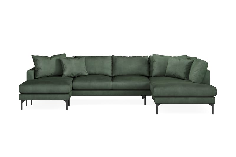 5-seters U-Sofa Menard - Grønn - Møbler - Sofaer - U-sofa