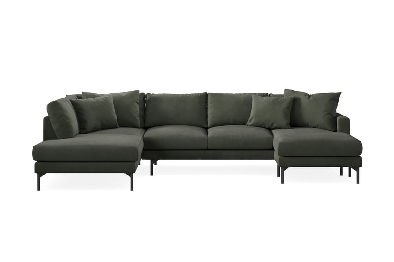 5-seters U-Sofa Menard - Mørk grønn - Møbler - Sofaer - U-sofa