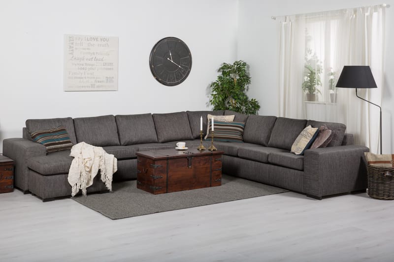 Hjørnesofa Lava med Divan Vendbar - Brun - Møbler - Sofaer - U-sofa