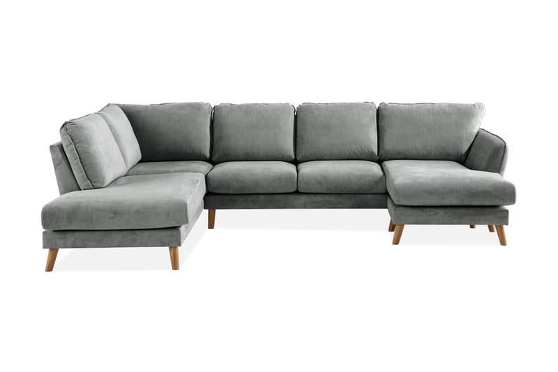 U-Sofa Colt Lyx med Divan Høyre - Grå/Eik - Møbler - Sofaer - U-sofa