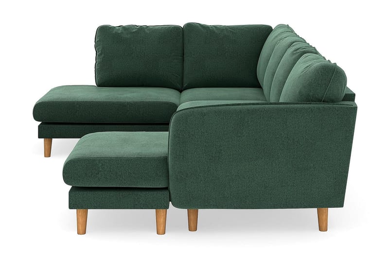 U-Sofa Colt Lyx med Divan Høyre - Grønn Fløyel - Møbler - Sofaer - U-sofa