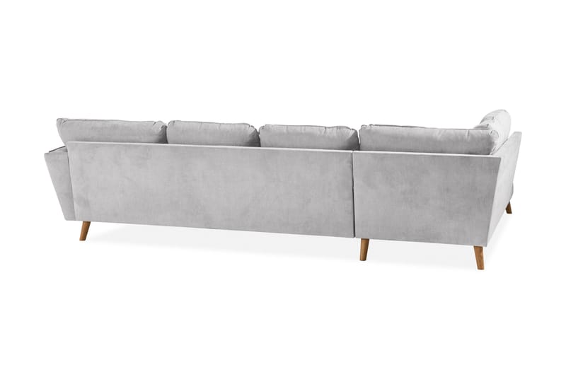 U-Sofa Colt Lyx med Divan Høyre - Lysegrå/Eik - Møbler - Sofaer - U-sofa