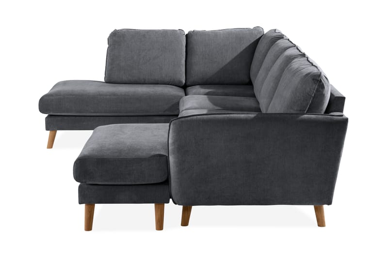 U-Sofa Colt Lyx med Divan Høyre - Mørkegrå/Eik - Møbler - Sofaer - U-sofa