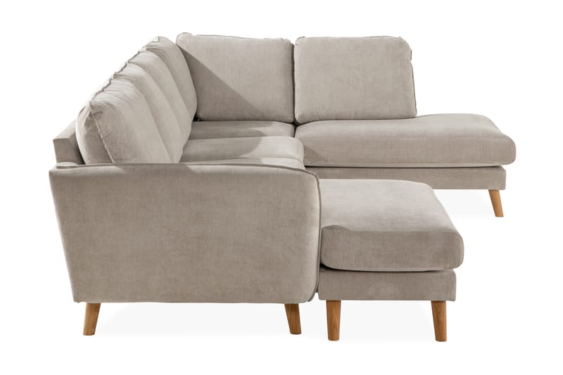 U-Sofa Colt Lyx med Divan Venstre - Beige/Eik - Møbler - Sofaer - U-sofa