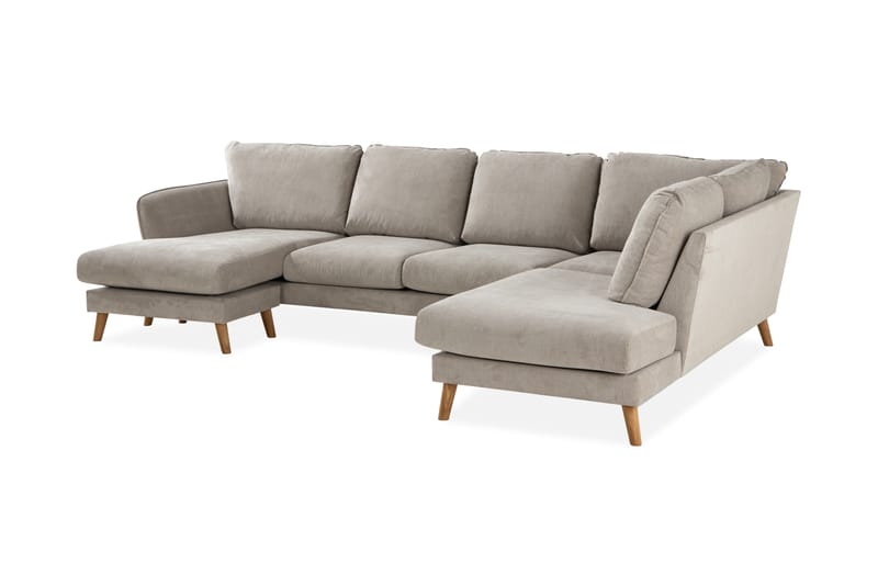 U-Sofa Colt Lyx med Divan Venstre - Beige/Eik - Møbler - Sofaer - U-sofa