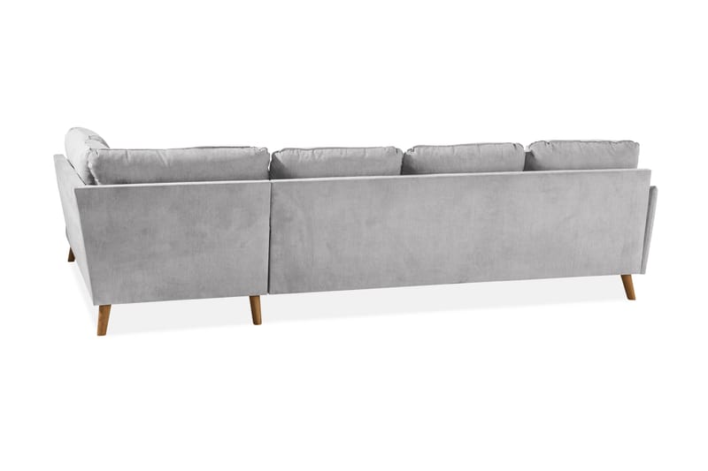 U-Sofa Colt Lyx med Divan Venstre - Lysegrå/Eik - Møbler - Sofaer - U-sofa