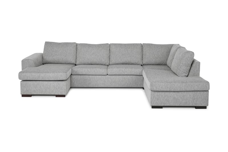 U-sofa Freemont Large med Divan Venstre - Lysgrå - U-sofa