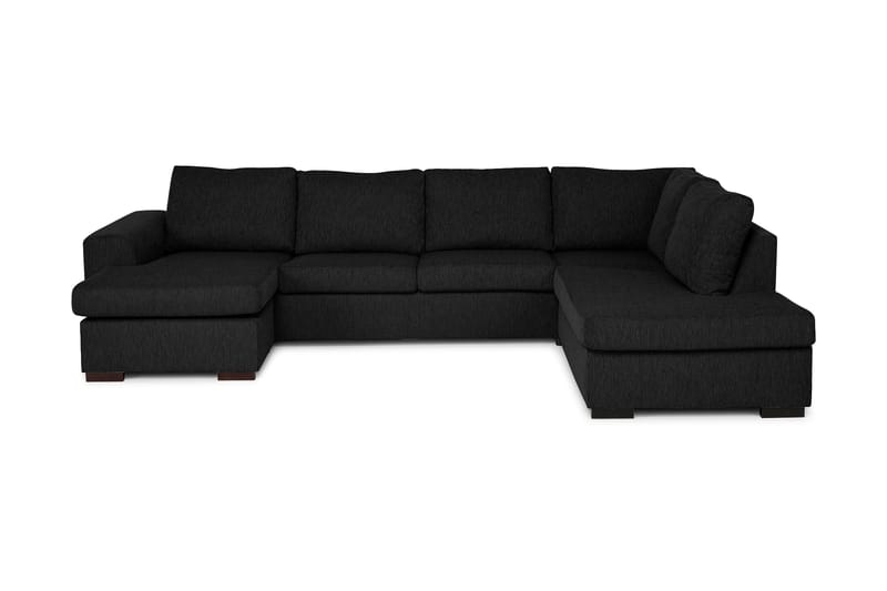 U-sofa Freemont Large med Divan Venstre - Svart - Møbler - Sofaer - U-sofa