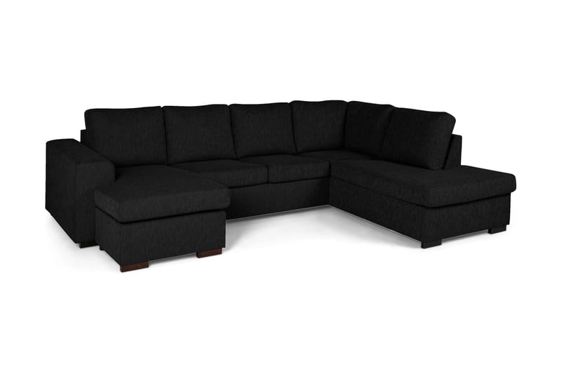 U-sofa Freemont med Divan Venstre - Svart - Møbler - Sofaer - U-sofa