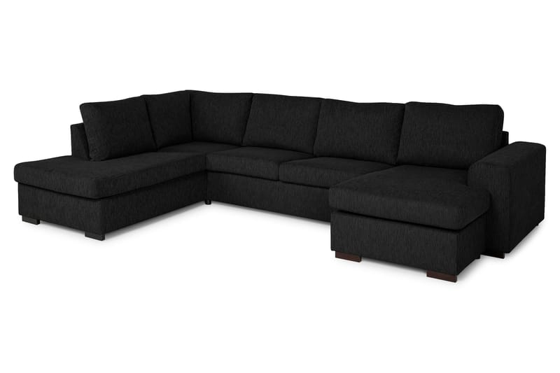 U-sofa Freemont XL med Divan Høyre - Svart - Møbler - Sofaer - U-sofa