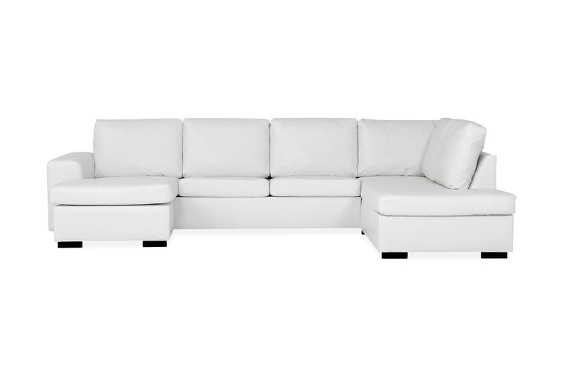 U-sofa Freemont XL med Divan Venstre Kunstlær - Hvit - Møbler - Sofaer - U-sofa