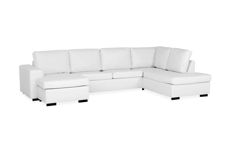 U-sofa Freemont XL med Divan Venstre Kunstlær - Hvit - Møbler - Sofaer - U-sofa