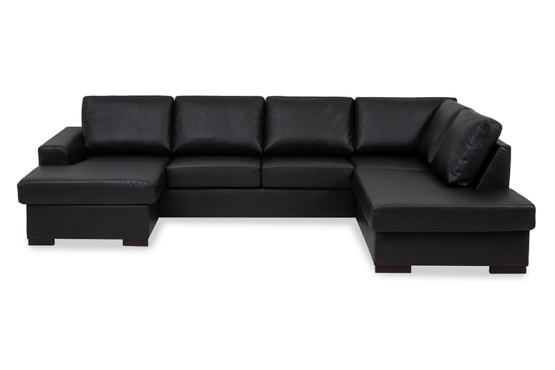 U-sofa Freemont XL med Divan Venstre Kunstlær - Svart - Møbler - Sofaer - U-sofa