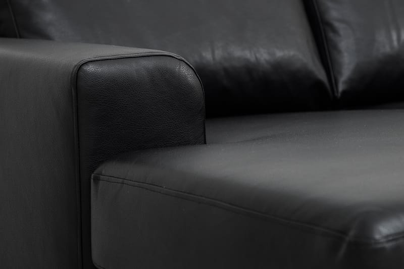 U-sofa Freemont XL med Divan Venstre Kunstlær - Svart - Møbler - Sofaer - U-sofa