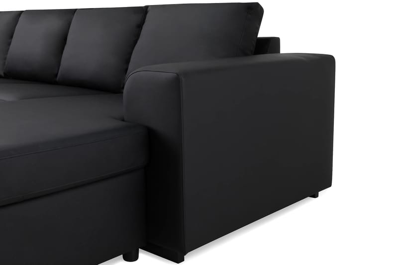 U-sofa Freemont XXL med Divan Høyre - Svart - Møbler - Sofaer - U-sofa