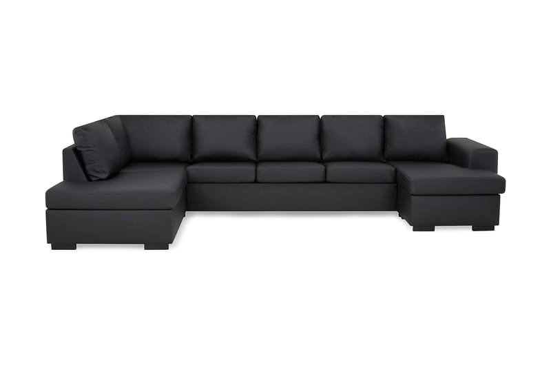 U-sofa Freemont XXL med Divan Høyre - Svart - Møbler - Sofaer - U-sofa