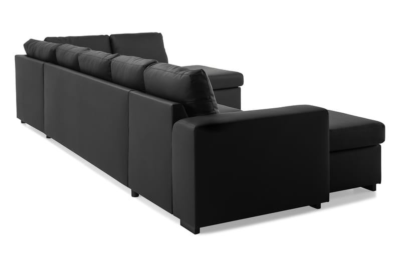 U-sofa Freemont XXL med Divan Venstre - Svart - Møbler - Sofaer - U-sofa