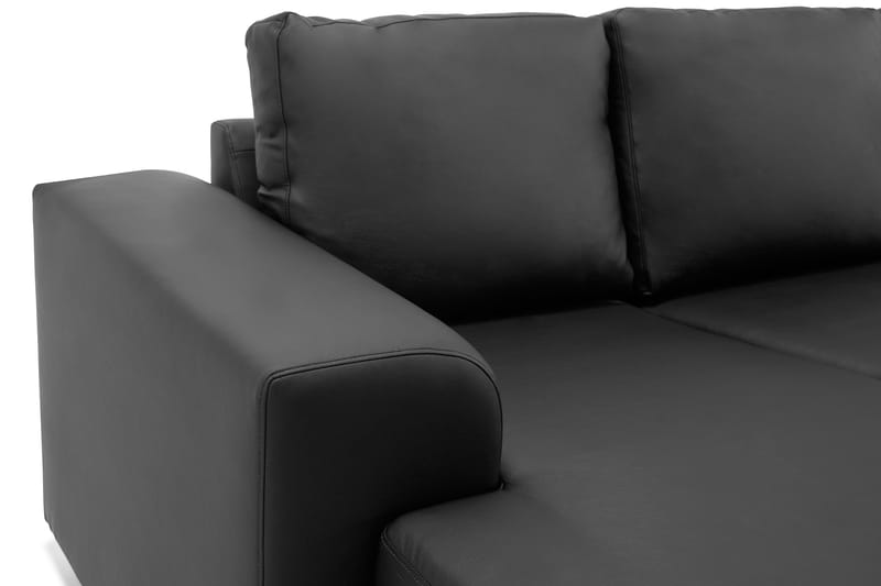 U-sofa Freemont XXL med Divan Venstre - Svart - Møbler - Sofaer - U-sofa