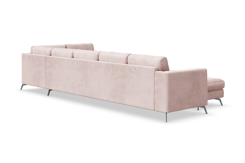 U-sofa Friday Lyx med Sjeselong Høyre - Rosa - Møbler - Sofaer - U-sofa