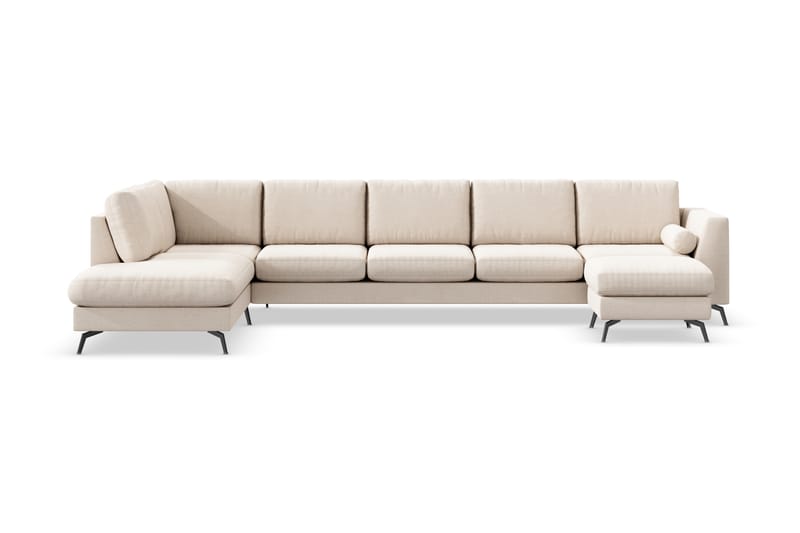 U-sofa Friday Lyx med Sjeselong Venstre - Beige - Møbler - Sofaer - U-sofa