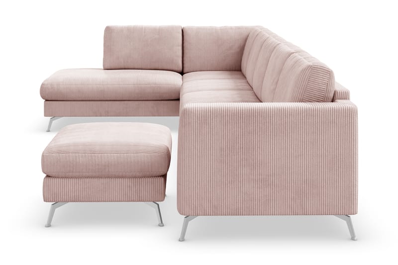 U-sofa Friday Lyx med Sjeselong Venstre - Rosa - Møbler - Sofaer - U-sofa