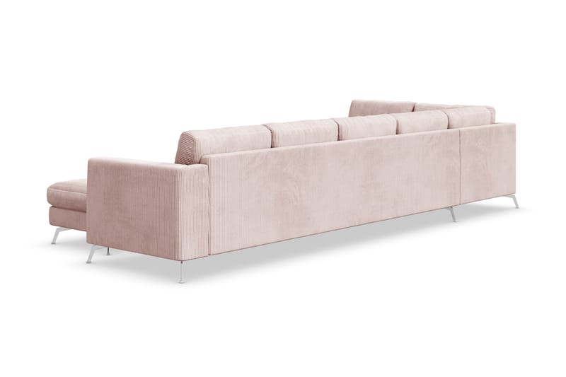 U-sofa Friday Lyx med Sjeselong Venstre - Rosa - Møbler - Sofaer - U-sofa