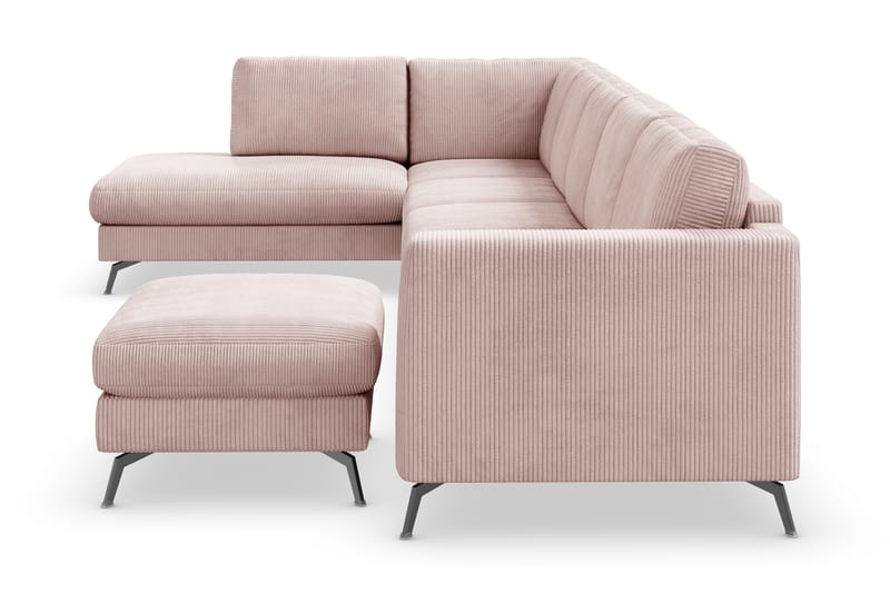 U-sofa Friday Lyx med Sjeselong Venstre - Rosa - Møbler - Sofaer - U-sofa