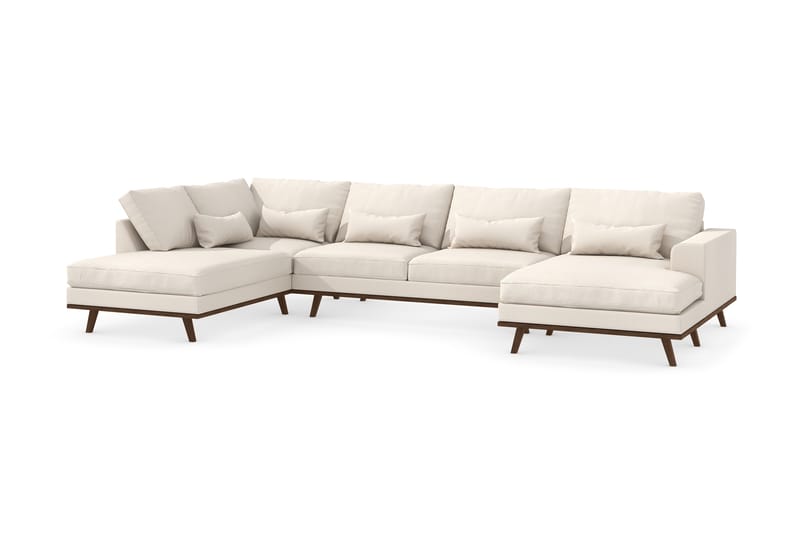 U-sofa Haga - Beige / Eik - Møbler - Sofaer - U-sofa