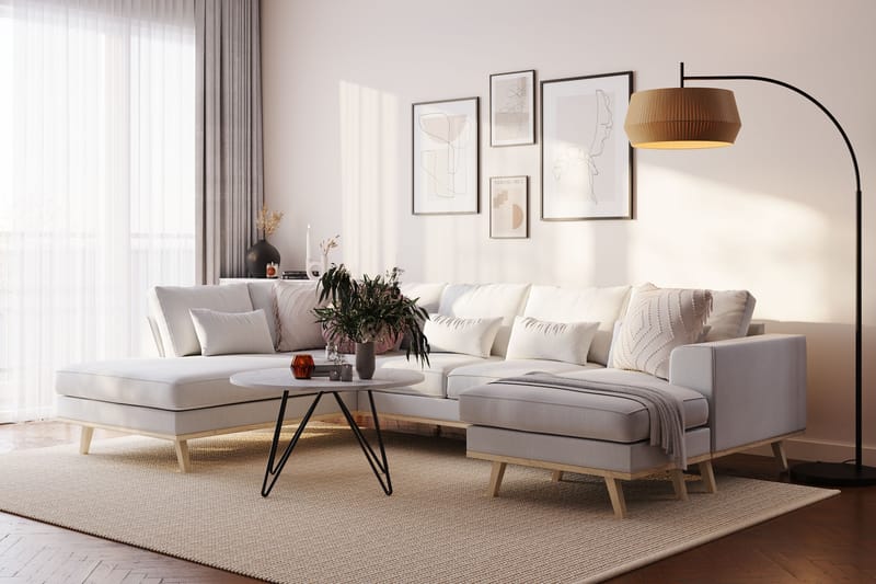 U-Sofa Haga Compact Lin - Beige - Møbler - Sofaer - U-sofa