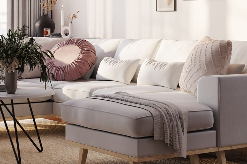 U-Sofa Haga Compact Lin - Beige - Møbler - Sofaer - U-sofa