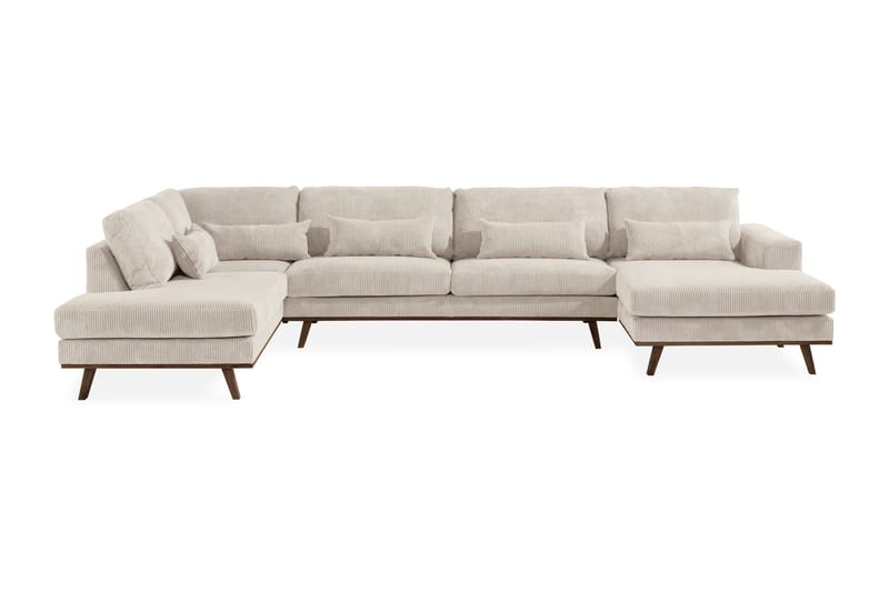 U-Sofa Haga Cordfløyel - Beige - Møbler - Sofaer - U-sofa