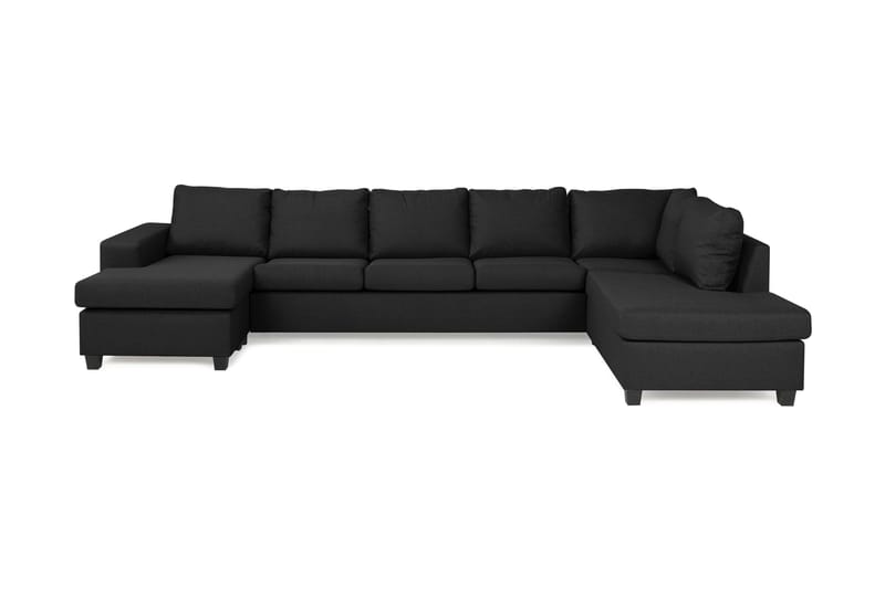 U-sofa Houston Large med Divan Venstre - Mørkgrå - Møbler - Sofaer - U-sofa