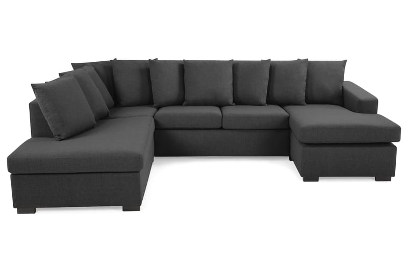 U-sofa Nevada Large Divan Høyre inkl. Konvoluttputer - Svart - Møbler - Sofaer - U-sofa