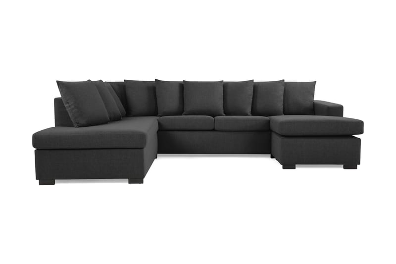 U-sofa Nevada Large Divan Høyre inkl. Konvoluttputer - Svart - Møbler - Sofaer - U-sofa