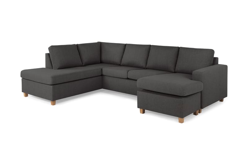 U-sofa Nevada Large Divan Høyre - Mørkgrå - Møbler - Sofaer - U-sofa