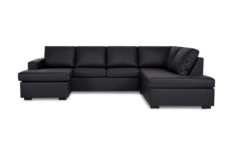 U-sofa Nevada Large Divan Venstre - Svart Kunstlær - Møbler - Sofaer - U-sofa