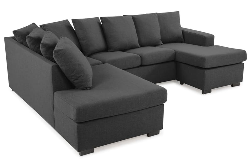 U-sofa Nevada Small Divan Høyre inkl. Konvoluttputer - Svart - Møbler - Sofaer - U-sofa