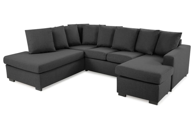 U-sofa Nevada Small Divan Høyre inkl. Konvoluttputer - Svart - Møbler - Sofaer - U-sofa