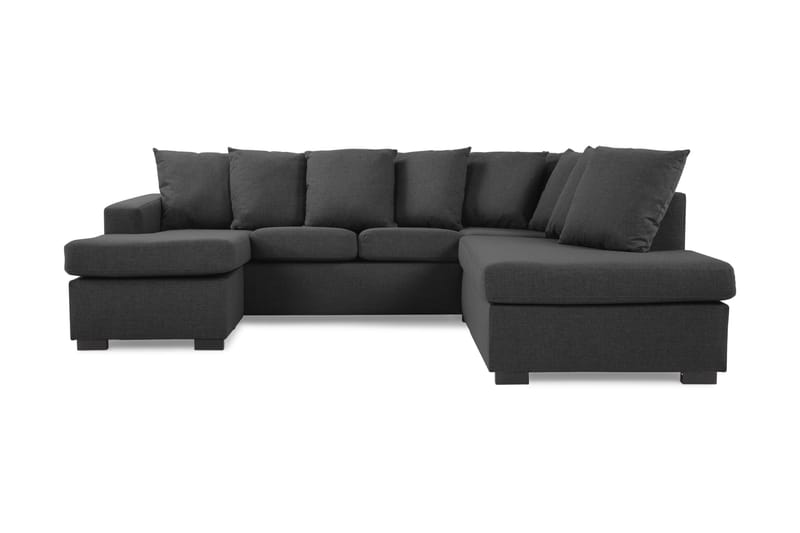 U-sofa Nevada Small Divan Venstre inkl. Konvoluttputer - Mørkgrå - Møbler - Sofaer - U-sofa