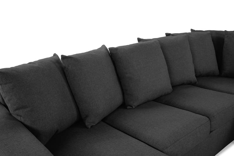 U-sofa Nevada Small Divan Venstre inkl. Konvoluttputer - Mørkgrå - Møbler - Sofaer - U-sofa