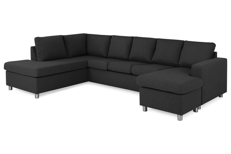 U-sofa Nevada XL Divan Høyre - Antrasitt - Møbler - Sofaer - U-sofa