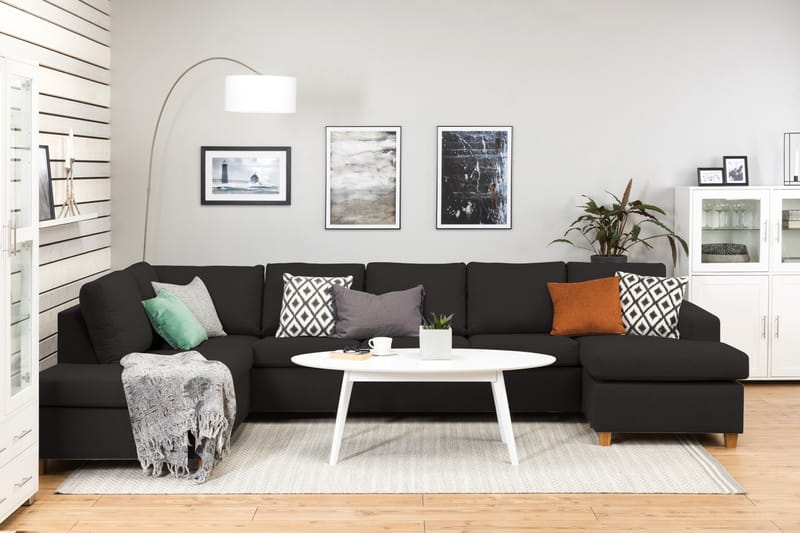 U-sofa Nevada XL Divan Høyre - Antrasitt - Møbler - Sofaer - U-sofa