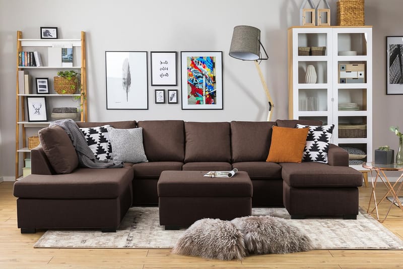 U-sofa Nevada XL Divan Høyre - Brun - Møbler - Sofaer - U-sofa